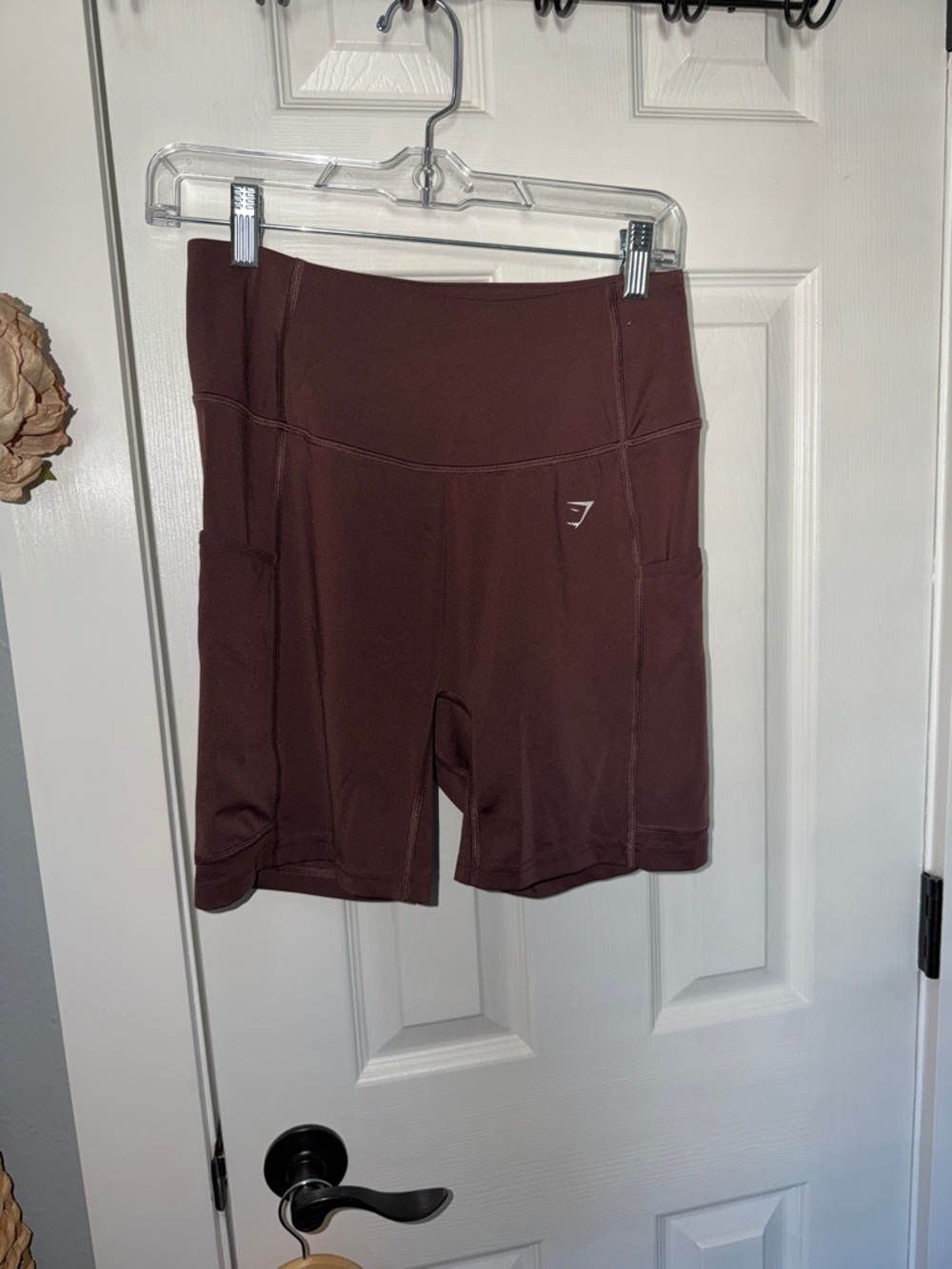 Gymshark Women's High-Waist Bike Shorts in Maroon